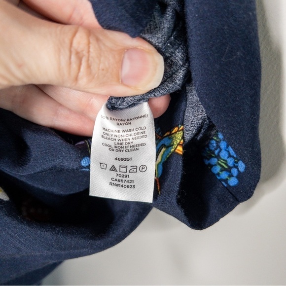 LOFT Womens Blue Floral and Bird Print Sleeveless Jumpsuit Size 00P Lightweight - Picture 12 of 13